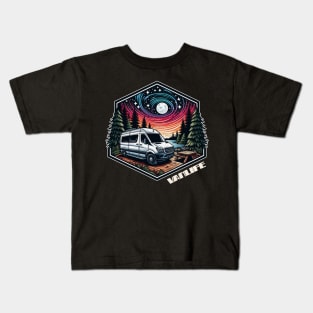 Sprinter camper night sky Kids T-Shirt